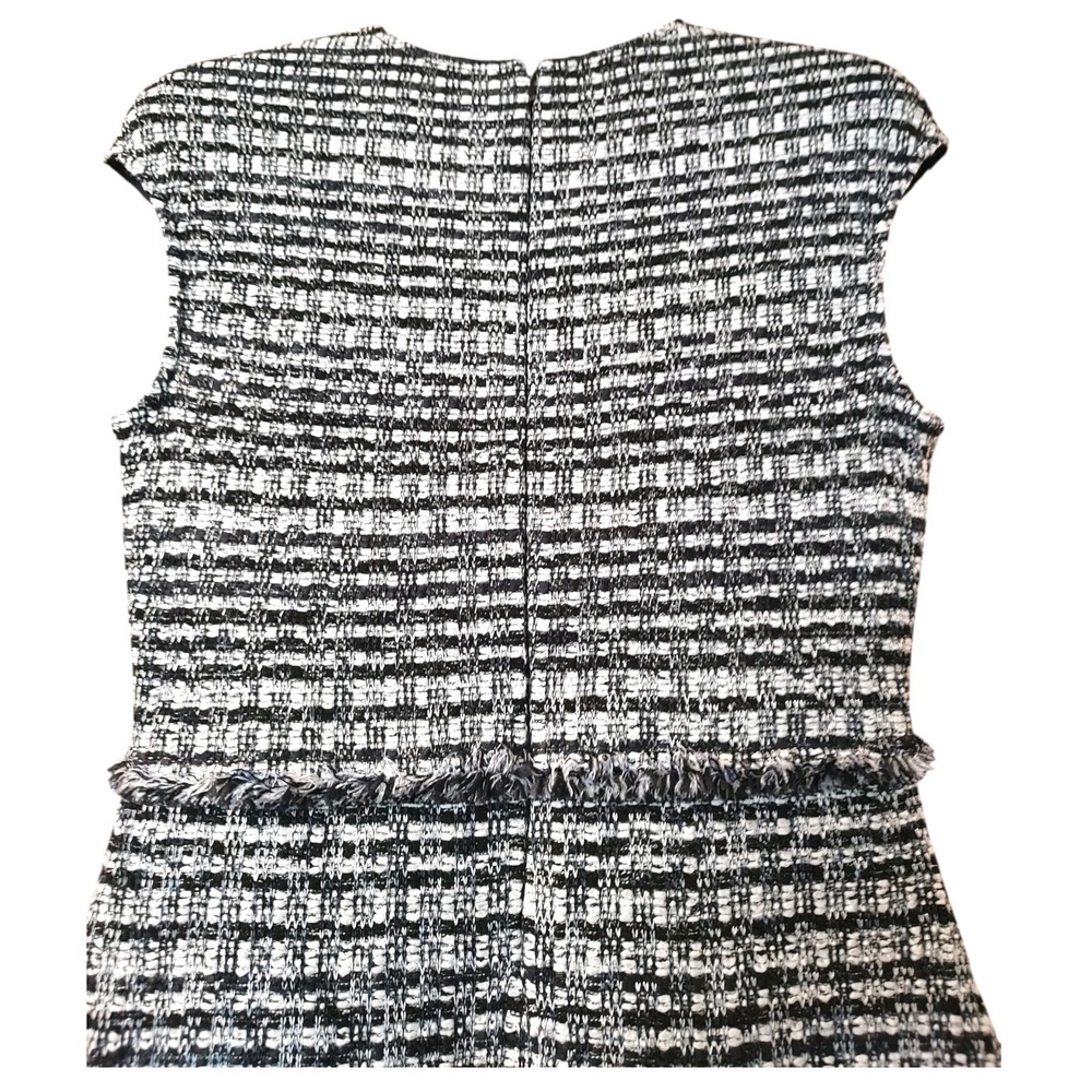 ST. JOHN Knits Multi Tweed Shift Dress Size 6 Luxury Old Money Elegant Designer - Picture 3 of 12